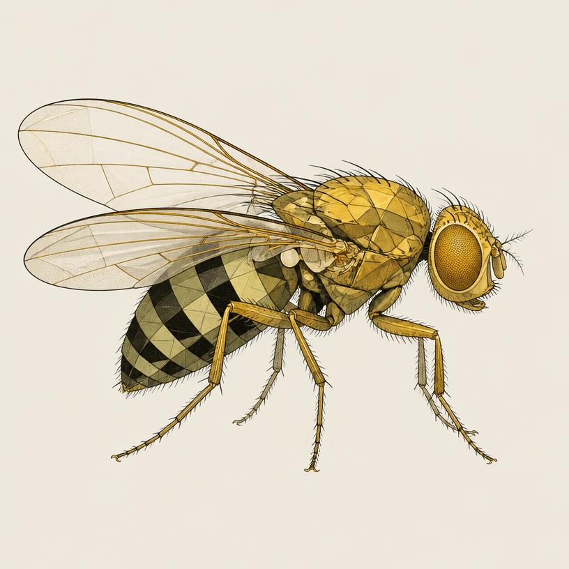 Buzz, a male fruit fly
